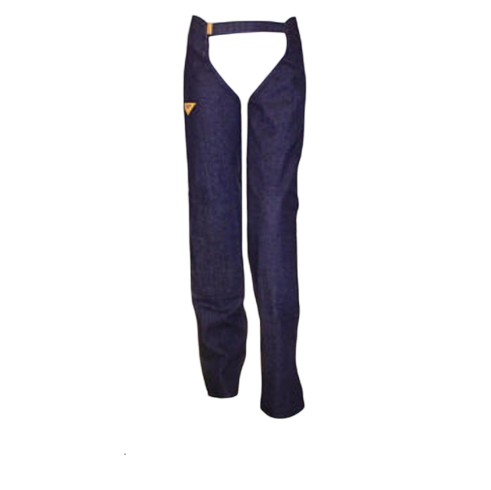 ZoneTailed Denim Blue Motorcycle Chaps with Velcro Front and Velcro Sides Size S
